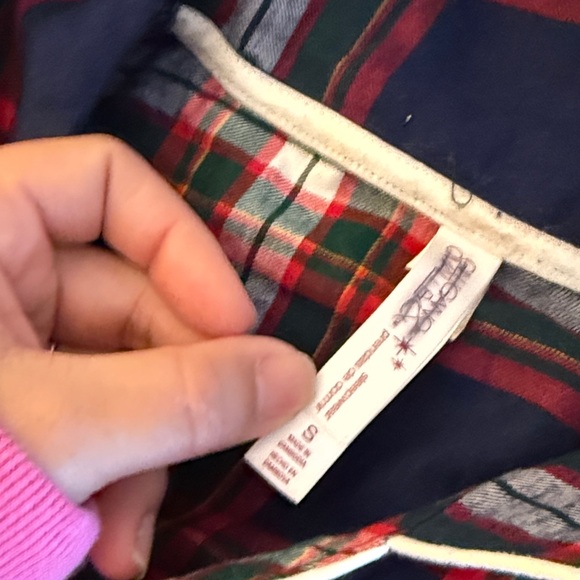 2 pc set Like New Plaid Christmas holiday pajamas classic traditional - Picture 4 of 5